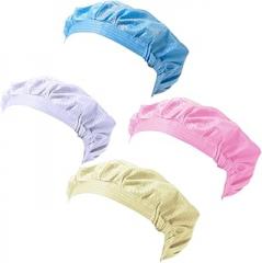 KOMBIUDA 4pcs -Static Breathable Workshop Hats Mesh Window Comfortable Polyester Chef Caps for Electronics Food Industry White Yellow