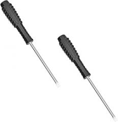 2PCS Mini Slotted Screwdriver, 3mm Flat Head for Watch Eyeglasses Electronics Toy Repair, Non-magnetic, 4