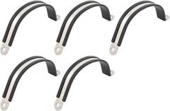 5Pcs 40mm Pipettes & Pipettors Dia Rubber Lined R Shaped Stainless Steel Tube Pipe Clips Electronic Pipettors Clamp Cable