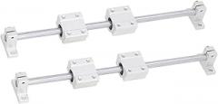 Linear Bearing Slide Set, Easy Installation HRC6 Hardness Linear Shaft CNC Parts Kit with Pre Drilling for Electronic Equipment (10‑350)