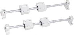 Linear Bearing Slide Set, Easy Installation HRC6 Hardness Linear Shaft CNC Parts Kit with Pre Drilling for Electronic Equipment (10‑350)