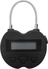 Smart Time Lock LCD Display Time Lock USB Rechargeable Temporary Padlock Travel Electronic Black/14