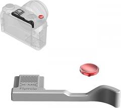 Metal Thumb Grip Compatible with X-M5 Camera Hot Shoe Thumb Rest Support Grip Anti-Slip Stable Safe Hand Hold with Anti-Scratch Silicone Pad Camera Accessories (Silver)