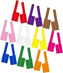 20sheets Cable Marking Labels Removable Easy Peel Off Adhesive Cord Clips for Electronics Wire Tags Multiple Colors