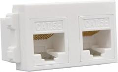 Dual Port CAT5e RJ45 Jack Extender 23x36mm