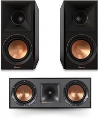 Klipsch Reference Premiere RP-500M II Bookshelf Speaker Pair in Ebony R-52C Powerful Detailed Center Channel Home Speaker Set of 1 Black Bundle