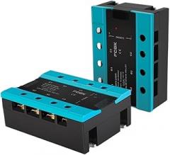 Electronic Parts DA Three Phase Solid State Relay 25A 40A 100A DC to AC 3 Phase SSR 3-32V DC Control 24-480V(Color:Dc Control Ac,Size:60A)