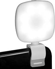 BOWER ClipBright Smart Photography Video Mini Clip-On LED Light - Rechargeable Ring Light with Adjustable Brightness for Phone, Laptop, Camera - 360° Rotation