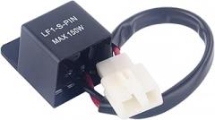 Walfront Motorcycles LED Turn Light Relay, Electronic 2-Pin Flasher for Normal OEM Flash Rate, Fix Hyper Flashing and Bulb Warning, Suitable for Various Motorcycle