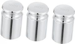 3pcs Chrome-Plated Precision Calibration Weights for Digital Scales Electronic Balance Calibration Tools with Smooth Polished Surface and Steel Material