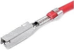 Automotive Electrical connectors 1.2MM Automotive Splice CrimpTerminal Brass Tinned H62 G18 Electronic Connector Pins with 22AWG Cable DJ621-F1.2A(10 Pcs), Female