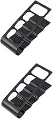 STOBOK 2pcs Ergonomic Tv Remote Dvd Rack Organizer Sections Storage Rack for Electronics Slip Holder