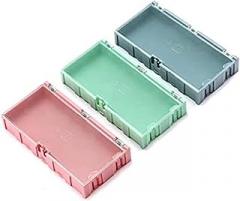 3pcs 125x63x21mm SMD Storage Box - Multi-Color Organizer for Mini Electronic Components & Jewelry