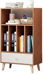 Bookshelf Shelf Bookcase Oak Open Shelf Bookshelf Simple Floor-Standing Multifunctional Furniture Storage Cabinet Ample Space for Storage Shelving Unit