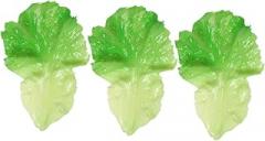 Milisten 3pcs Simulation Lettuce Leaves Faux Vegetable Leaf Models Decorative Lifelike Food Props for Kitchen Home Party Photography