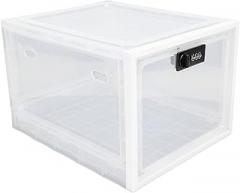 Medication Lock Box, Plastic Clear Lockable Storage Box with 3 Digit Combination Code, Home Multifunctional Fridge Lock Box Food Lock Box for Snack Phone Electronic Devices