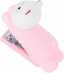 Angoily Cartoon Stapler Portable Handheld Office Stapler for Students Heavy Duty PVC Silicone Design for Binding and Document Stapling Cute for Home and School Use