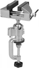 Walfront Heavy Duty Bench Vise, 360 Degree Rotating, Aluminum Alloy, Adjustable Rubber Jaw, for Rotary Tool, Craft, Model Building, Electronics, Jewelry Making