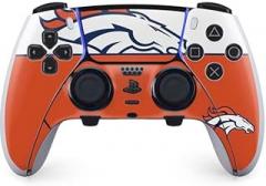 Skinit Decal Gaming Skin Compatible with PS5 DualSense Edge Pro Controller - Officially Licensed NFL Denver Broncos Zone Block Design