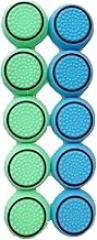 10 PCS Controller Thumbstick Caps Cover Replacement Silicone Touch Controller Rocker Cover for PS3 / PS4 / PS5 (5PCS Blue with Black+ 5PCS Green with Black)