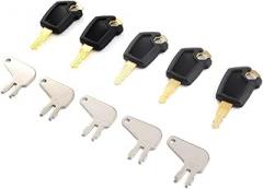 SIKUAI Heavy Equipment 10PCS Switch Lock Keys, Heavy Equipment Construction Key Replacement for Cat Ignitions, for Cat Dozers, for Backhoes, for Compactors, 5P8500, 8H-5306 8398