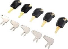 SIKUAI Heavy Equipment 10PCS Switch Lock Keys, Heavy Equipment Construction Key Replacement for Cat Ignitions, for Cat Dozers, for Backhoes, for Compactors, 5P8500, 8H-5306 8398