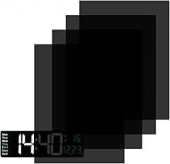 4 Pcs LED Blocking Stickers Adhesive Light Dimming Sheets Light Cover Filters 5 × 6.7 Inch Electronics Screen Diffuser Film Number Readable for Alarm Clock Radio Cable Box Monitor
