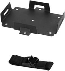 12V/6V 7-15AH Battery Mount Tray with Fixed Webbing Strap Accessories 15x12.6cm Metal for ATV, Compact Design