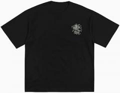 BASTU Astronauts Play Electronic Guitars with Melodic Signs in Space Cotton T-Shirt for Men Women Short Sleeve Tee Shirts Black