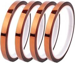 4rolls Electrical Tape Insulation Heat Resistant Polyimide Soldering Board Masking Tape for Electronics
