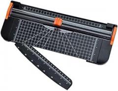 Paper Trimmer Paper Cutter Guillotine Paper Cutter A4Craft Paper Trimmer Plastic Base Portable Guillotine Paper Cutter School Printing Room (Color : Black) (Black)