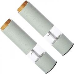 2pcs Electronic Pepper Grinders Wheat Straw Body Electric Mill for Pepper Sea Salt Cooking Kitchen Tool Design Green