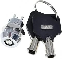 12Mm Stainless Steel Telephone Lock Electronic Lock Power Lock Key Switch S1201 Double Side Pull Out Type 0.5A250V 2Keys