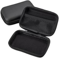 Portable Charger Organizer Case - Travel Cable Organizer Bag for Chargers, Cords, EVA Waterproof Electronic Accessories Bag(Black)
