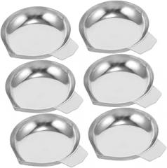 ibasenice 6pcs Stainless Steel Weighing Pan for Jewelry Scale Electronic Measurement Tray for Accurate Gemstone and Weighing Laboratory Supplies