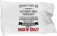 Amorfos Electronics Engin. Technologist Gifts - Electronics Engineer Techno Worker Pillowcase - Creative and Soft Pillow Case for Retired Or Graduating Electronics Engin. Technologist, Standard Size