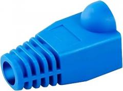 50 Network RJ45 Cable Sleeves Plastic Multicolor Protective Covers Strain Relief for Cat5e Cat6 Modular Plug Protection(Blue)