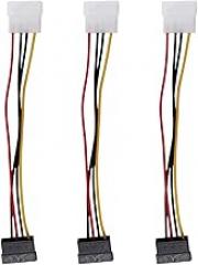 3 Pcs SATA Power Female to Molex Male Adaptier Converter Cable, 6-Inch Replacement for OEM New 2026 High for Reliable Electronic Component, Precision, Stable Performance