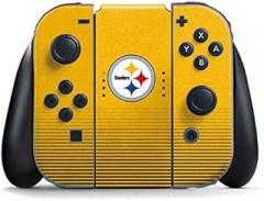 Skinit Decal Gaming Skin Compatible with Nintendo Switch Joy Con Controller - Officially Licensed NFL Pittsburgh Steelers Breakaway Design