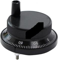 Pulser Handwheel 60/80mm 100PPR Manual Pulse Generator Hand Wheel Machine Rotary Electronic 4pins 6pins(5V 4pins 100PPR,Black,80mm)