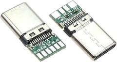 10PCS USpB 3.1 Type C C0innector 24/14 Pin Female Socket Receptacle Through Holes PCB 180 Vertical Shield USpB-C New 2026 High for Reliable Electronic Component, Precision, Stable Performance