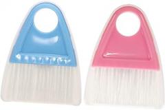 2sets Mini Broom and Dustpan Set Desktop Cleaning Accessory for Electronics and Narrow Spaces Random Color
