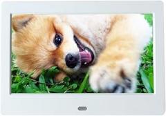 Digital Photo Frame 7/8/10 in 1280 X 800 Hd Electronic Photo Frame, USB Sd Slot, 720P / 1080P Video Player/Calendar/E-Book, Including Remote Control (0G 8In White Straight Plug)