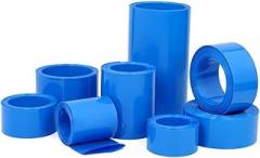 8 Meters Blue PVC Heat Shrink Tubing 20-155mm for 18650 Batteries, Wires & Electronics - Waterproof, Insulated(20mm Width)