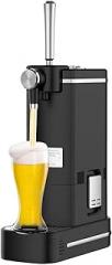 Draft Beer Dispenser, Double Beer Dispenser, Tabletop Electronic Draft Beer Tap Dispenser, Home Bar Draft Beer System, for Bottle and Can, Gift for Men,[b] Black + Silver