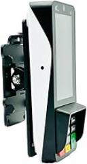 POS Kiosk Flush Mount for Pax S300, A35, – Secure Countertop Payment Terminal Recessed Mount with Cable Management Anti-Theft Steel Mounting Plate Black