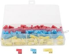 80pieces Right Angled Connectors Set with Crimping Tool for 22 10AWG Wire Nylon Insulated Flag Terminals Assortment