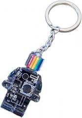 Greabuy Electronic Robot Pendant Keychain Hip-Hop Punk Keyrings Colorful Phone Lanyard Stylish Wallet Ornament for Women