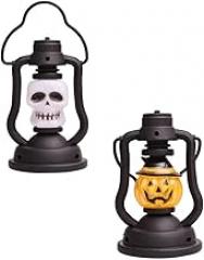 Homoyoyo 2pcs Halloween Lights Halloween Party Skull Lamp Decorative Lantern Pumpkin Modeling Light Table Top Decor Hanging Lantern Outdoor Decorative s Electronic Components