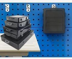 Plastic Tool Storage Box with Removable Dividers for Small Hardware, Screws, Electronic Components and Drill Bits – Adjustable Grid Organizer Case（E）